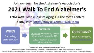 Walk to End Alzheimers Flyer