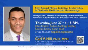 Flyer for presentation by Dr. Carl V. Hill on June 27, 2024 at 4pm.